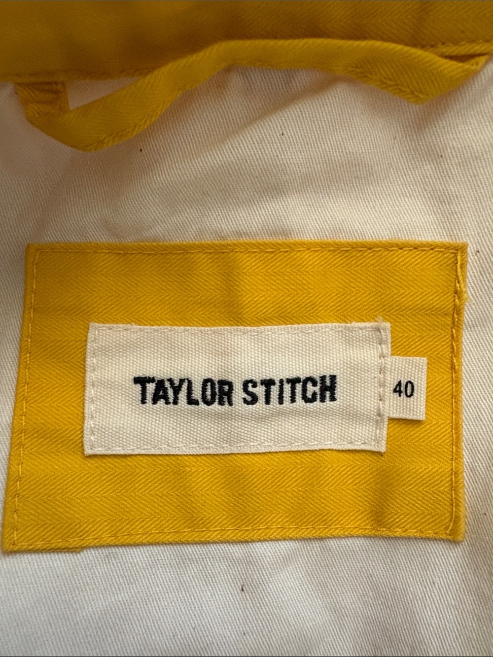 Taylor Stitch Watts Chore Utility Rugged Outdoor Waxed Jacket Canary Size 40/M - Picture 8 of 16